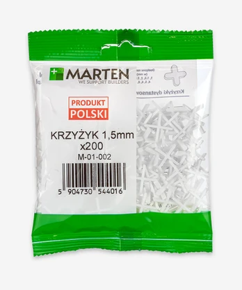 Plytelių kryželiai MARTEN, 1,5 mm, 200 vnt.