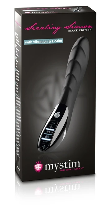 Mystim Sizzling Simon Black Edition Elektrostimuliacinis vibratorius