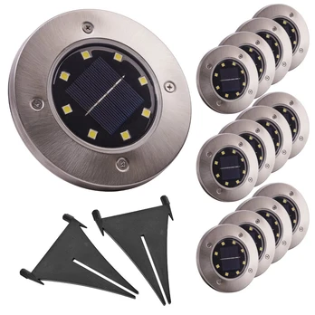 RoGer Solar garden LED ground invasion lamp 12pcs