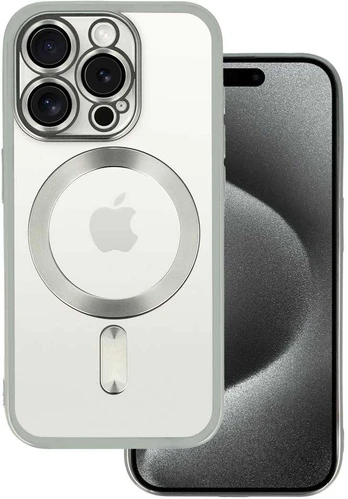 Topt Metallic Magsafe dėklas skirtas Apple iPhone 16 Pro sidabro spalvos