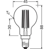 OSRAM LED lemputė su lašeliu E14 3,8W 2700K 806lm