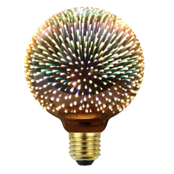 LED dekoratyvinė lemputė G80 / E27 - fejerverkų efektas