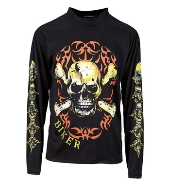 SKULL & CROSSBONES BIKER SHIRT