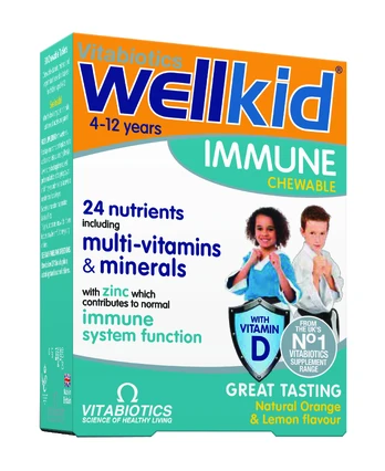 WELLKID Immune, 30 kramtomųjų tablečių