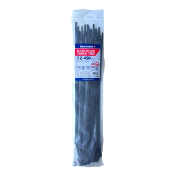 Dirželis nailon. juodas 7,2x450mm,50vnt