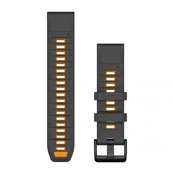 Apyrankė Garmin QuickFit 22 Watch Bands, Graphite/Spark Orange Silicone kaina