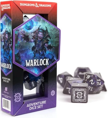 Sirius Dice Dungeons & Dragons Adventure Dice - Warlock: Violetinė