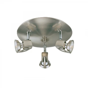 Šviestuvas lubų CristalRecord Arco, GU10, 3 x 10 W, nikelio sp. / nikelio sp.