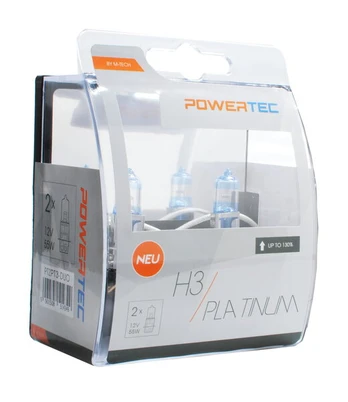 Automobilinės lemputės M-Tech Powertec Platinum +130% H3 12V, 2 vnt.