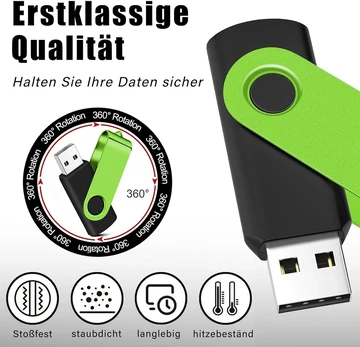 Eastbull Usb atmintinė 4 Gb, 10 vnt., žalia, pasukama