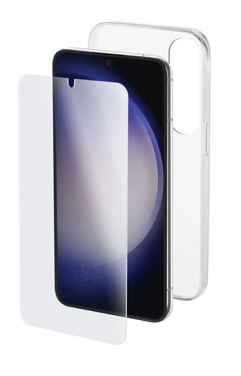 Dėkliukas su ekrano stikliuku Cellularline Galaxy S24+, Transparent