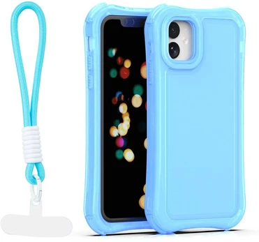 Dėklas Telforceone Safepop case with strap for iPhone 11 mėlynas