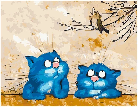 Omaart Bird and cats