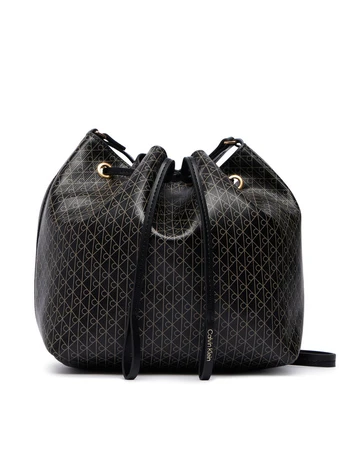 Rankinė Calvin Klein Emblem Aop Drawstring Bucket LV04F3785G Juoda