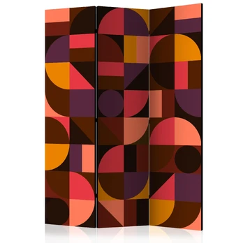Artgeist Pertvara - Geometric Mosaic (Raudona) [Room Dividers]