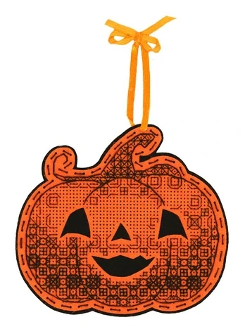 Cross stitch kit on the felt "Pumpkin with patterns" ST-1015