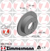 Stabdžių diskas ZIMMERMANN 380.2110.20 kaina