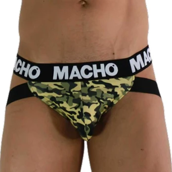Macho Underwear MACHO - MX28MV JOCK MILITARY Žalias M