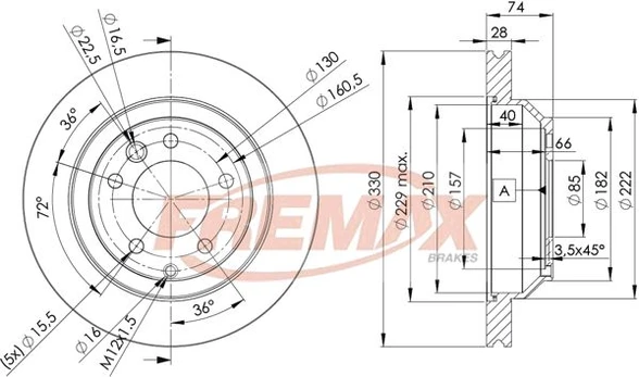 Stabdžių diskas FREMAX BD-3328