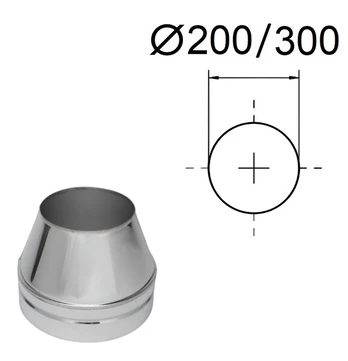 Kūgis - viršutinė kamino dalis. D-200/300 mm.