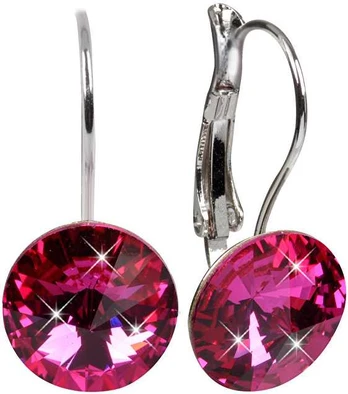 Levien Elegant Rivoli Fuchsia earrings