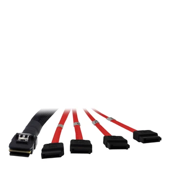 Inter-Tech SFF 8087 - SATA x4, 1m, Raudona (88885301)