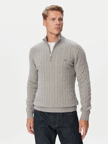 Gant Megztinis 8050603 Pilka Regular Fit