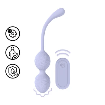 Loveline By Shots Vibrating Bead Kegel with Remote Control - Lavender