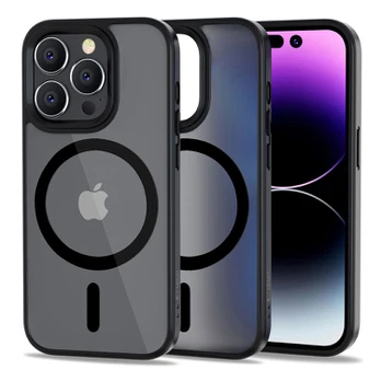 Matinis juodas dėklas Apple iPhone 14 Pro Max telefonui "Tech-Protect Magmat Magsafe"