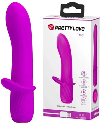 PRETTY LOVE - TROY PURPLE RECHARGEABLE VIBRATOR