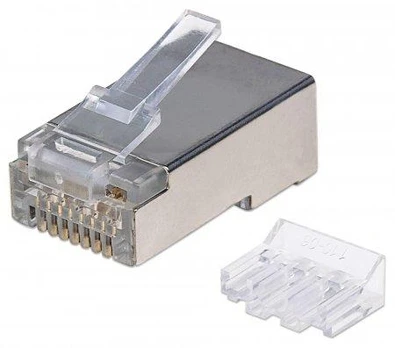 Intellinet Modularstecker RJ45 Cat6A STP 3-Punkt 90 Stk.