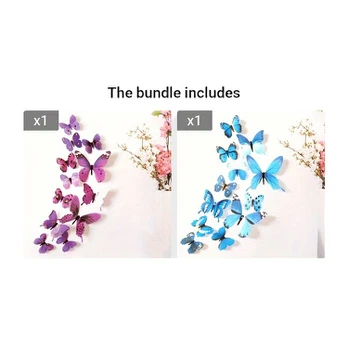 Lipdukai, 12 vnt, Violetinė + Mėlyna B