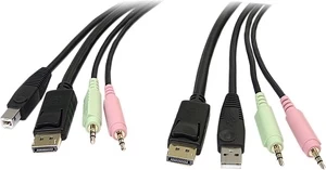 Laidas StarTech USB DisplayPort® KVM Switch Cable Displayport, Displayport, 1.8 m, juoda