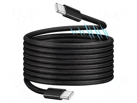 Cable | USB 2.0 | USB C plug,both sides | 1.5m | black | 480Mbps | 100W