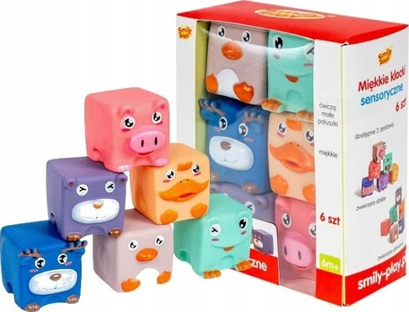 Anek Smily Play Miękkie klocki sensor.6szt SmilyPlay SP84490 44905
