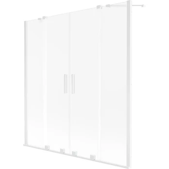 Vonios sienelė Mexen Velar Duo, 150 cm x 150 cm, white sp.