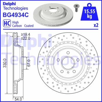 Stabdžių diskas DELPHI BG4934C