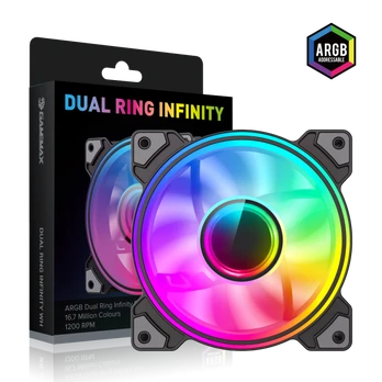 Gamemax | Case fan | DUAL RING INFINITY | Black | DUAL RING INFINITY BK