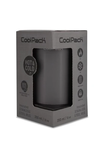 Termo puodelis Coolpack Tom 350ml, tamsiai pilkas