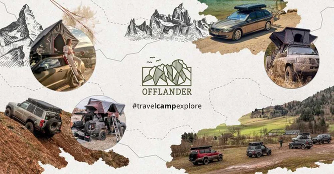 Turistinė palapinė Offlander OFFLANDER NAMIOT DACHOWY TRIANGLE SLIM COYOTE
