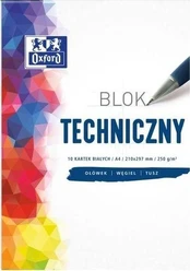 Oxford Techninis blokas A4 10 k balta 20 vnt. kaina