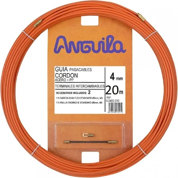 Kabelio pratraukėjas (20m, 4mm, oranžinis, plieninis)