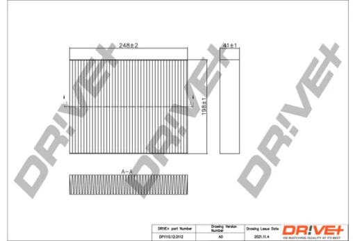 Filtras, salono oras Dr!ve+ DP1110.12.0112