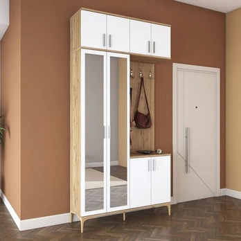 Prieškambario komplektas EA153 - 4633, balta/ruda