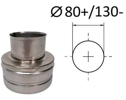 Adapteris D 80+/130- mm.