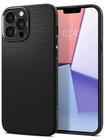 Dėklas Spigen Liquid Air iPhone 13 Pro Max matinis juodas