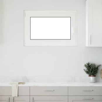 Požeminio lango RISOR 90 x 70 cm PVC ir stiklas Balta