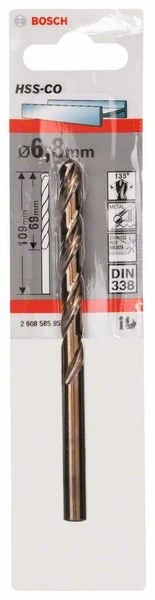 Grąžtas metalui BOSCH HSS-Co, 6,8 mm, 1 vnt., UŽS