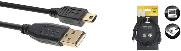 USB 2.0 kabelis A/A mini (m/m) Stagg NCC3UAUNA, 3 m