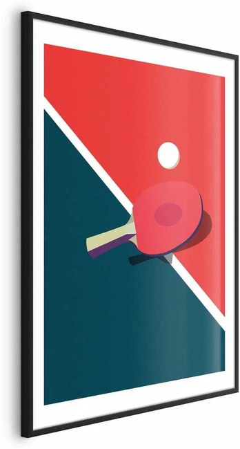 Artgeist Plakatas - Table Tennis - Ball and Racket on a Table